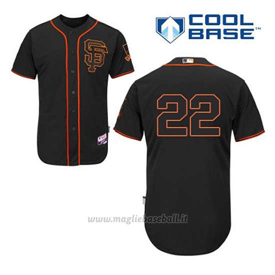 Maglia Baseball Uomo San Francisco Giants Will Clark 22 Nero Alterner Cool Base